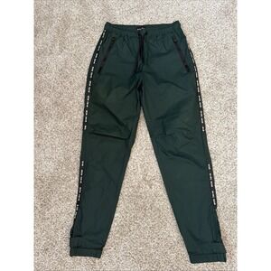 M+RC NOIR Millenium Track Pants Mens Small Green Nylon Waterproof Ripstop